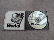 VINTAGE CD-ROM Microsoft Works v4.0 for Windows 95, with COA, manual & case