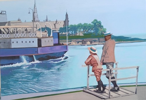 Seascape painting seaside - painting,