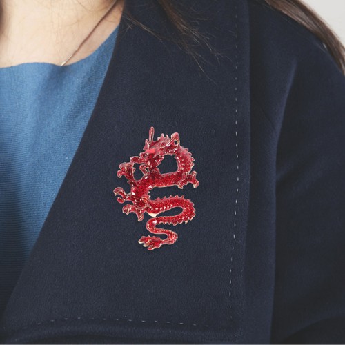 Dragon pin decoration - pin, brooch