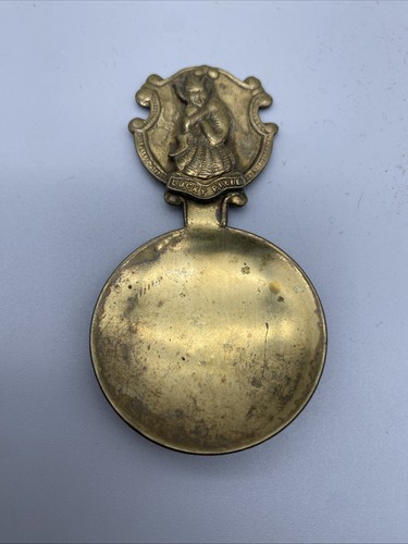 Vintage brass tea caddy spoon - brass,