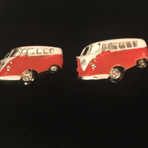Vintage cufflinks camper van - cufflinks,