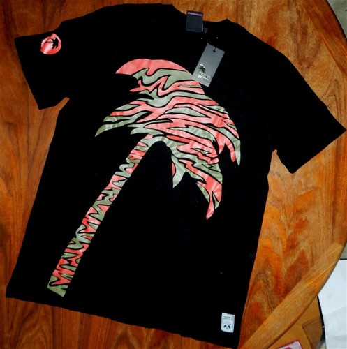 Tshirt black tiger palm - black,