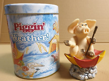 Piggin' Collectable Ornament Piggin' Weather with Tin