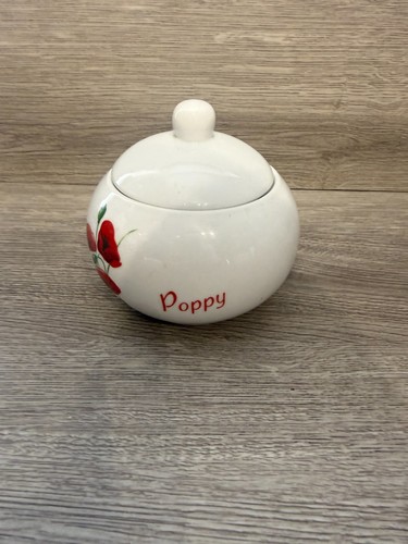 Dunelm poppy sugar pot - sugar,