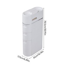 White Narrow Slim Storage