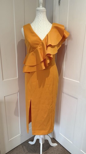 Issa london orange ruffle - issa,