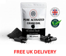 Activated Charcoal Capsules Tablets-Reduce Flatulence Gas Bloating  Detox, Vegan