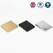 RFID Blocking Wallet Auto Pop up Credit Card Holder Leather Metal Money Clip Men