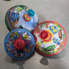 Vintage Spinning Top Bundle Of 3 LBZ Thomas The Tank Engine & Merry Go Round...