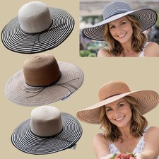 Striped Wide Brim Sun Hat