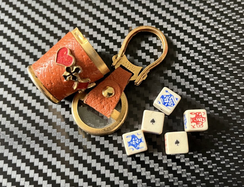 Vintage miniature dice holder - vintage,