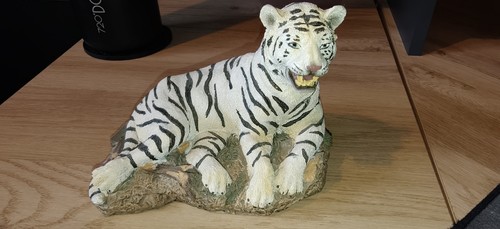 White tiger figurine - white,