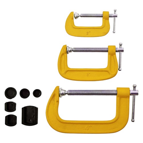 Clamp set 3pc 4 inc - 3pc, 2"