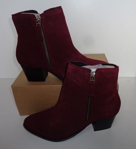 Ladies bordo suede leather - suede,