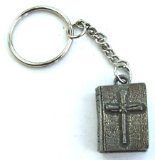Souvenir Coventry Cathedral,  silver tone, 3D bible keyring