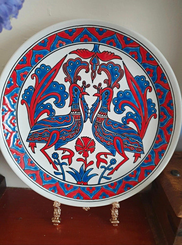 Hand painted greek plate - painted,