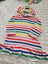 Girls Striped Hooded Towelling Dress Next 3 Years