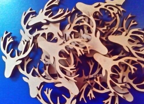 Stag heads 50mm size craft - heads,