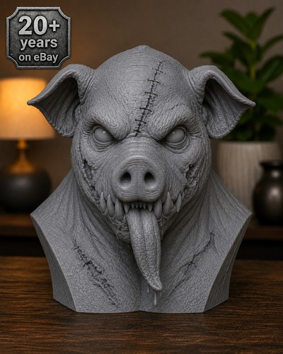 Horror pig bust - pig,