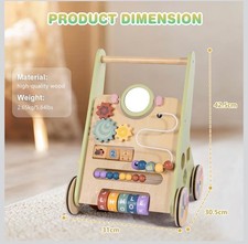 LOL-FUN Wooden Baby Walker