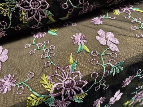 Embroidered chemical lace - embroidered,