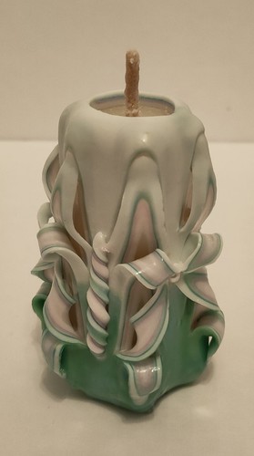 Hand carved candle - carved,