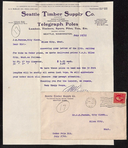 1911 seattle timber supply bid - timber,