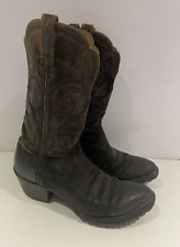 Brown Leather Logger Cowboy Western Boots New Soles USA 10 UK 7.5  EU 41.5 BB35