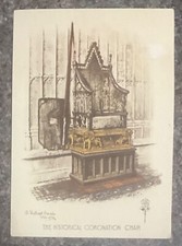 Coronation Chair Westminster Abbey - Card picture of A Routledge Crouch painting
