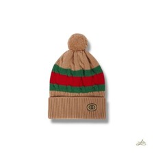Gucci Web Stripe Wool Beanie