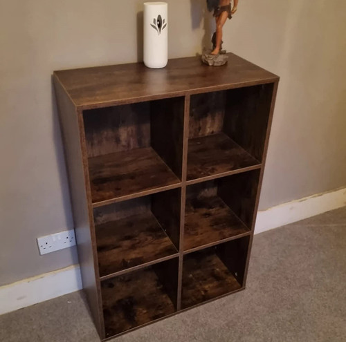 Rustic wooden bookcase small - rustic,