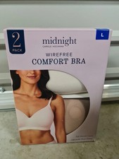 Midnight Carole Hochman Wirefree Comfort Bra 2 Pack In 2 Colours New Large