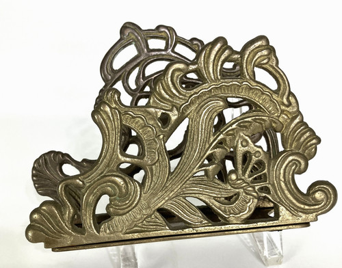 Vintage brass letter napkin - letter,