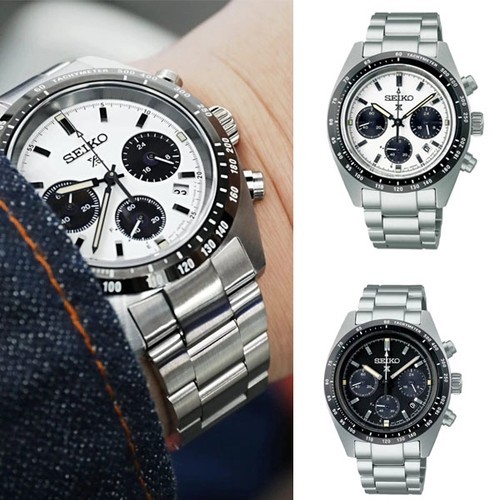 New mens seikos white black - new,