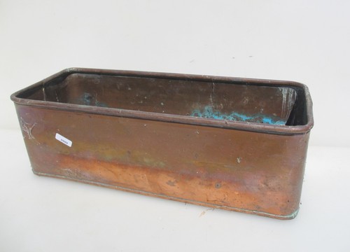 Vintage copper trough tub - vintage,
