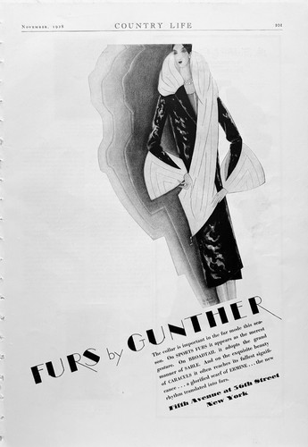 1928 furs gunther ny - 1928,