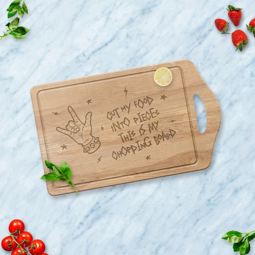 Cut food into pieces wooden - pieces,