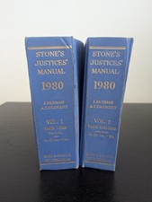 Vintage Stone's Justice Manual 1980 - Vol 1 and Vol 2 - Richman & Draycott