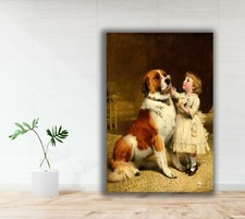 Charles Burton Barber -  Trust - Printed Canvas Picture Home Decor Art