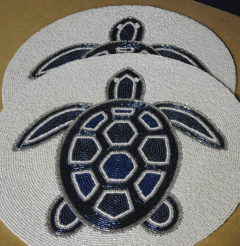 Beaded placemats seaside - beaded,