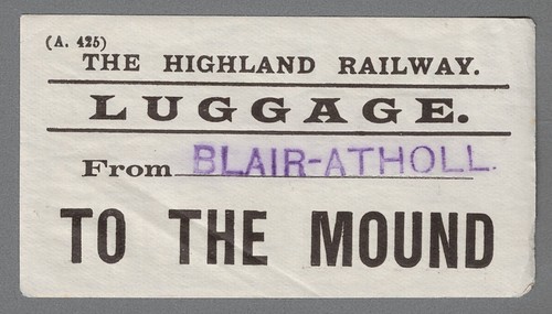 Highland railway luggage label - luggage,