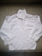 Scottish Highland Jacobite Jacobean Ghillie Kilt Shirt white for boys size 6yo