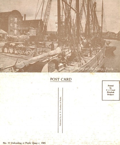 Vintage postcard unloading - vintage,