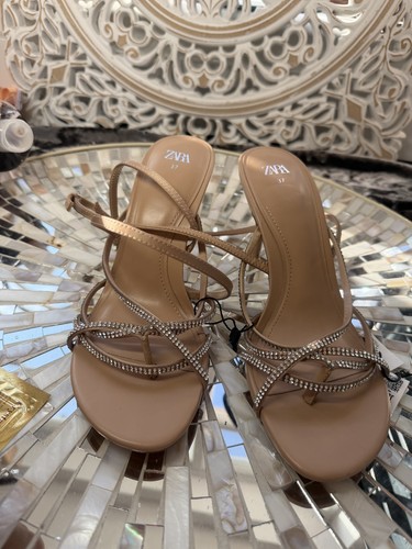 Bnwt zara nude sparkly heeled - bnwt,
