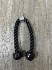 Single or Dual Grip Tricep Rope, Pull Down Cable Machine Attachment - 30cm