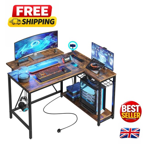 106 5cm shaped desk - 106.5cm, with
