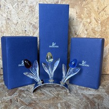 Swarovski SCS Members Exclusive- Red 2003 Yellow 2004 Blue 2005 Tulip - Boxed