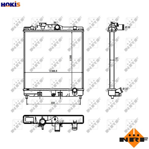 Radiator engine cooling 526356 - radiator,
