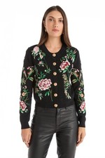 Alyssa Jacquard Cardigan Black