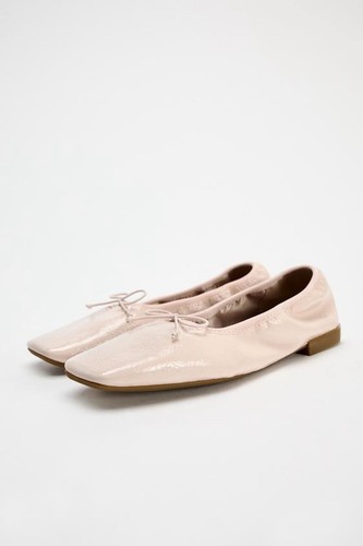 Zara patent ballerina shoes - patent,